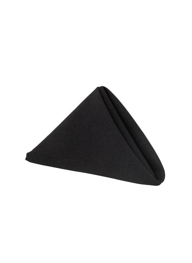 Restaurantware Luxenap 20 x 19.75 Inch Fabric Napkins, 10 Machine Washable Restaurant Cloth Napkins - Durable, Restaurant Quality, Black Polyester Dinner Napkins, For Dinner Parties And Weddings,  - Image 1