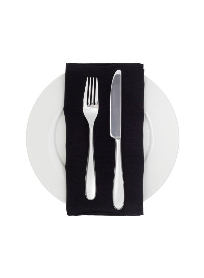 Restaurantware Luxenap 20 x 19.75 Inch Fabric Napkins, 10 Machine Washable Restaurant Cloth Napkins - Durable, Restaurant Quality, Black Polyester Dinner Napkins, For Dinner Parties And Weddings,  - Image 2