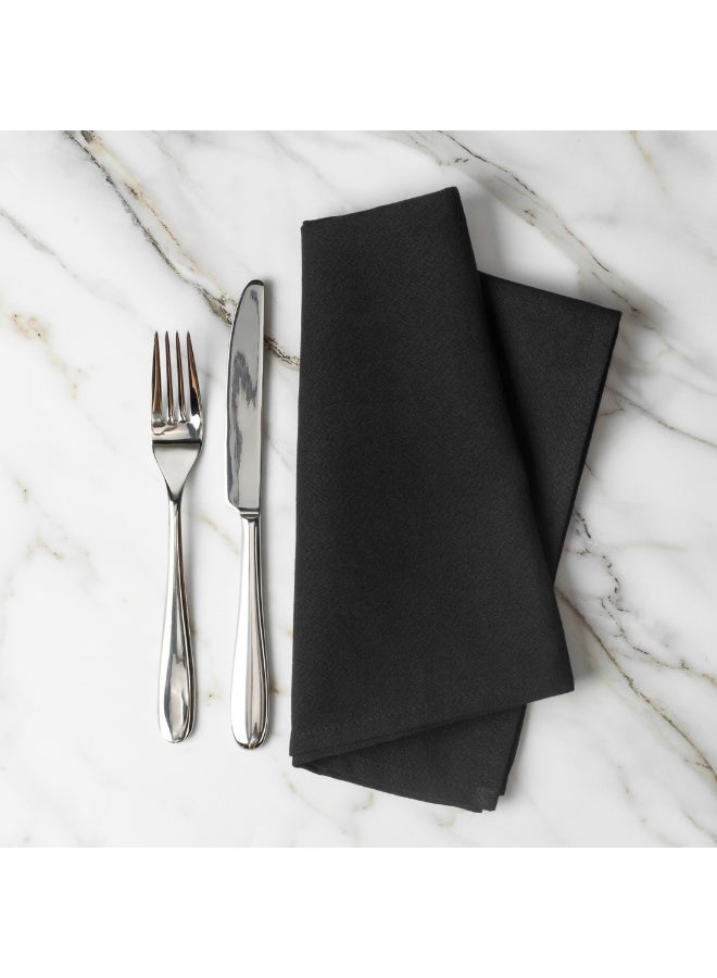 Restaurantware Luxenap 20 x 19.75 Inch Fabric Napkins, 10 Machine Washable Restaurant Cloth Napkins - Durable, Restaurant Quality, Black Polyester Dinner Napkins, For Dinner Parties And Weddings,  - Image 4