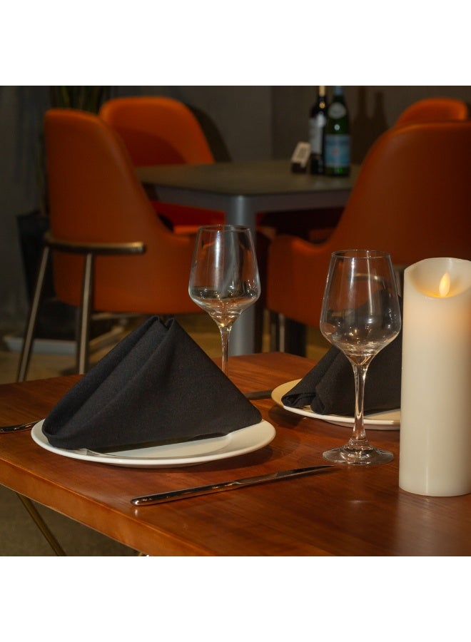 Restaurantware Luxenap 20 x 19.75 Inch Fabric Napkins, 10 Machine Washable Restaurant Cloth Napkins - Durable, Restaurant Quality, Black Polyester Dinner Napkins, For Dinner Parties And Weddings,  - Image 3