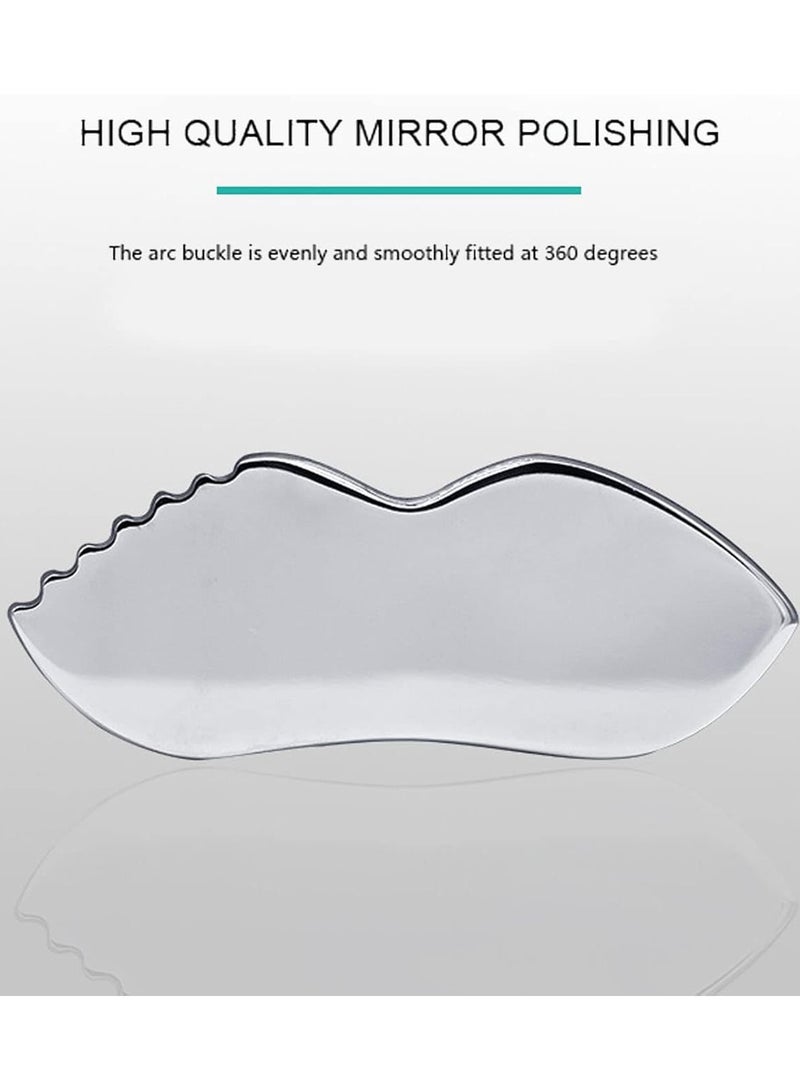 Stainless Steel Gua Sha Facial Tool for Skin Care - Image 3