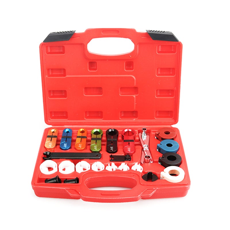 Master Quick Disconnect Tool Set, 22pc Line Disconnect Tool Kit for A/C Fuel & Transmission Systems, Transmission Air Con Air Conditioning Fuel Line Disconnect Removal Tool Set Replacement for Ford