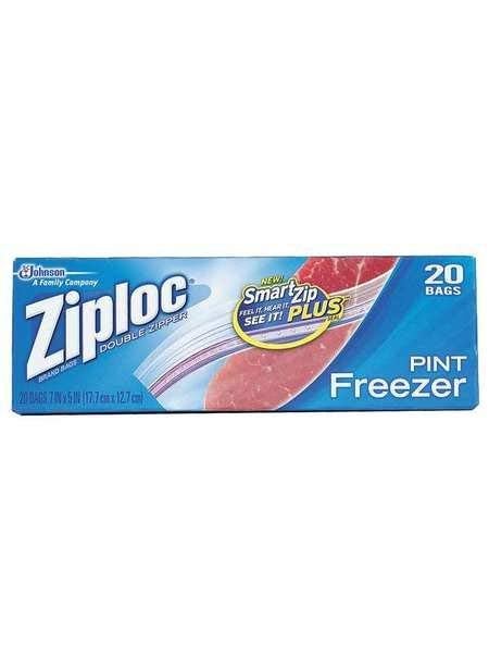 Ziploc Reclosable Bag 1 pt Clear Plastic PK20 