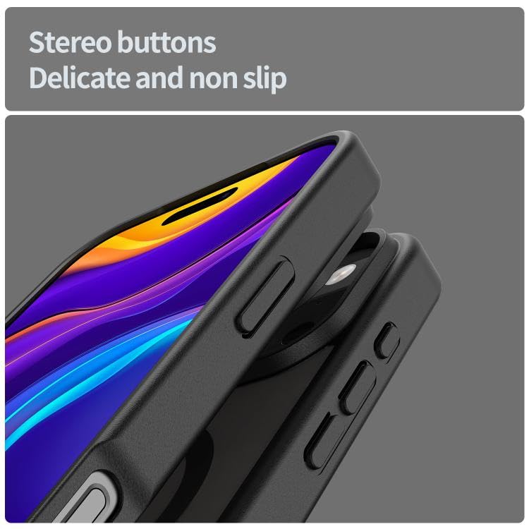 Elzzi غطاء خلفي مغناطيسي لجهاز آيفون 17 برو ماكس (متوافق مع ماغسيف) (حماية من السقوط بمعيار عسكري) رقيق غير لامع مقاوم للصدمات مع غلاف مضاد لبصمات الأصابع (أسود) - Image 4