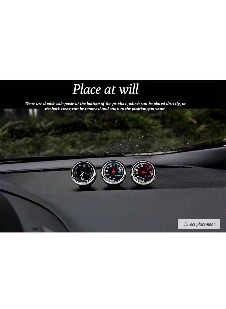Car-mounted electronic clock series: Clock, thermometer, hygrometer - simple and modern style, car-mounted control panel ornaments. - Image 4