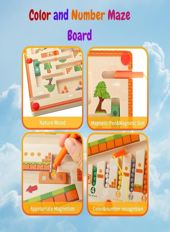 Fealtin Wooden Magnetic Maze Board Super Mario Theme - Montessori Color Matching & Counting Puzzle Game for Kids 3-5 Years | Fine Motor Skills, STEM Learning Educational Toy for Boys & Girls - Image 5