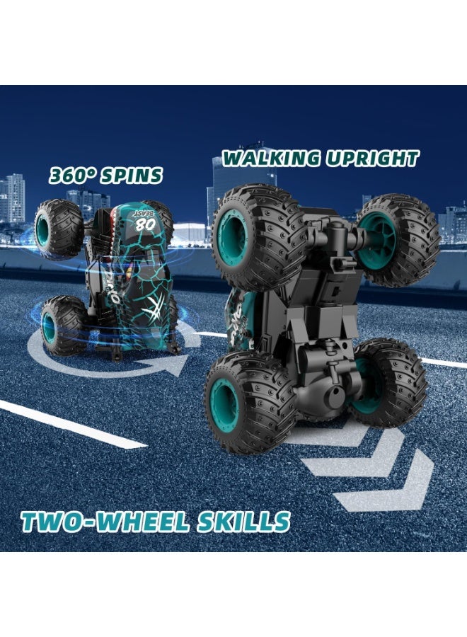 ESSEN RC Monster Truck Dinosaur Toy 2.4Ghz Remote Control Monster Trucks Car with Light Music RC Truck with Stunt 360° Spins Flips Walk Upright Drift for Kids Boys Girls Ages 4-12 - Image 2
