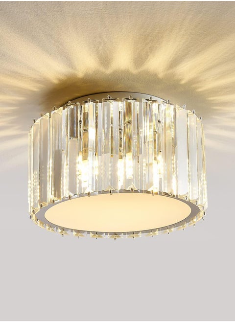 Modern crystal ceiling light fixture, mini embedded crystal pendant light, height 4.7 inches x width 8.66 inches, suitable for small crystal ceiling light fixtures in corridors, bedrooms, bathrooms (bulb base: G9, bulb not included)