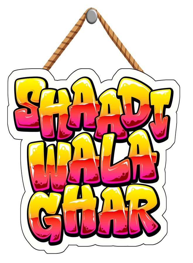Genxtra® Shaadi Wala Ghar للتعليق على الحائط لديكور الزفاف، هالدي، مهندي، سانجيت، بارات ودعائم كشك الصور - Image 1