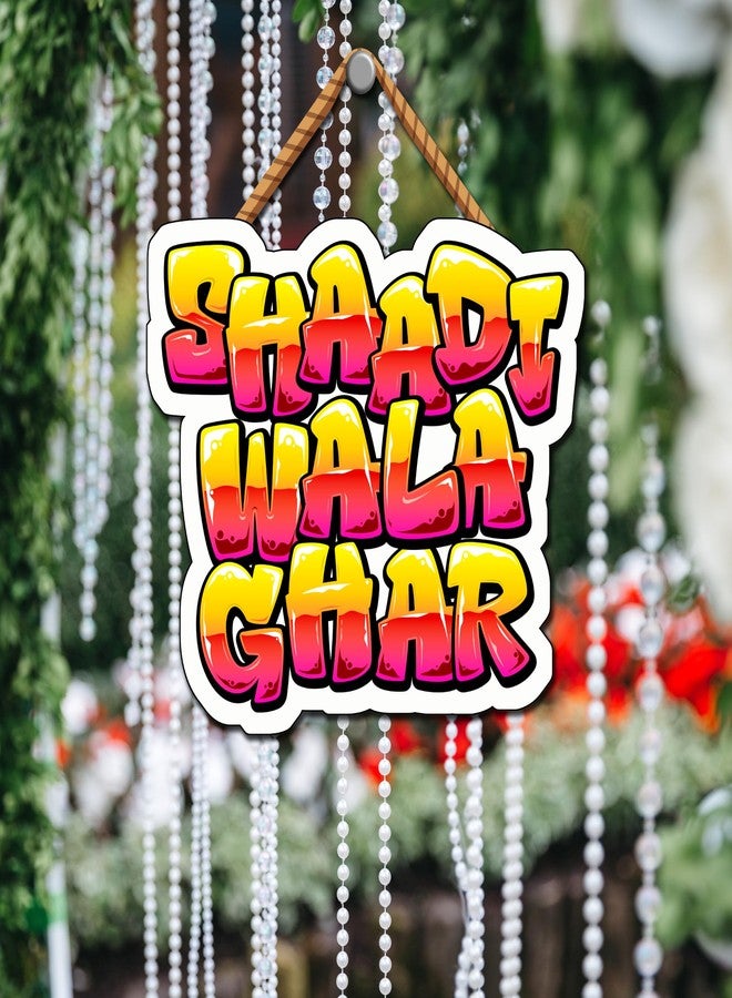 Genxtra® Shaadi Wala Ghar للتعليق على الحائط لديكور الزفاف، هالدي، مهندي، سانجيت، بارات ودعائم كشك الصور - Image 5