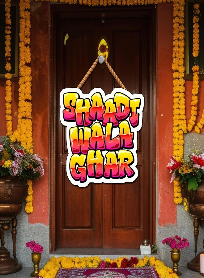 Genxtra® Shaadi Wala Ghar للتعليق على الحائط لديكور الزفاف، هالدي، مهندي، سانجيت، بارات ودعائم كشك الصور - Image 3
