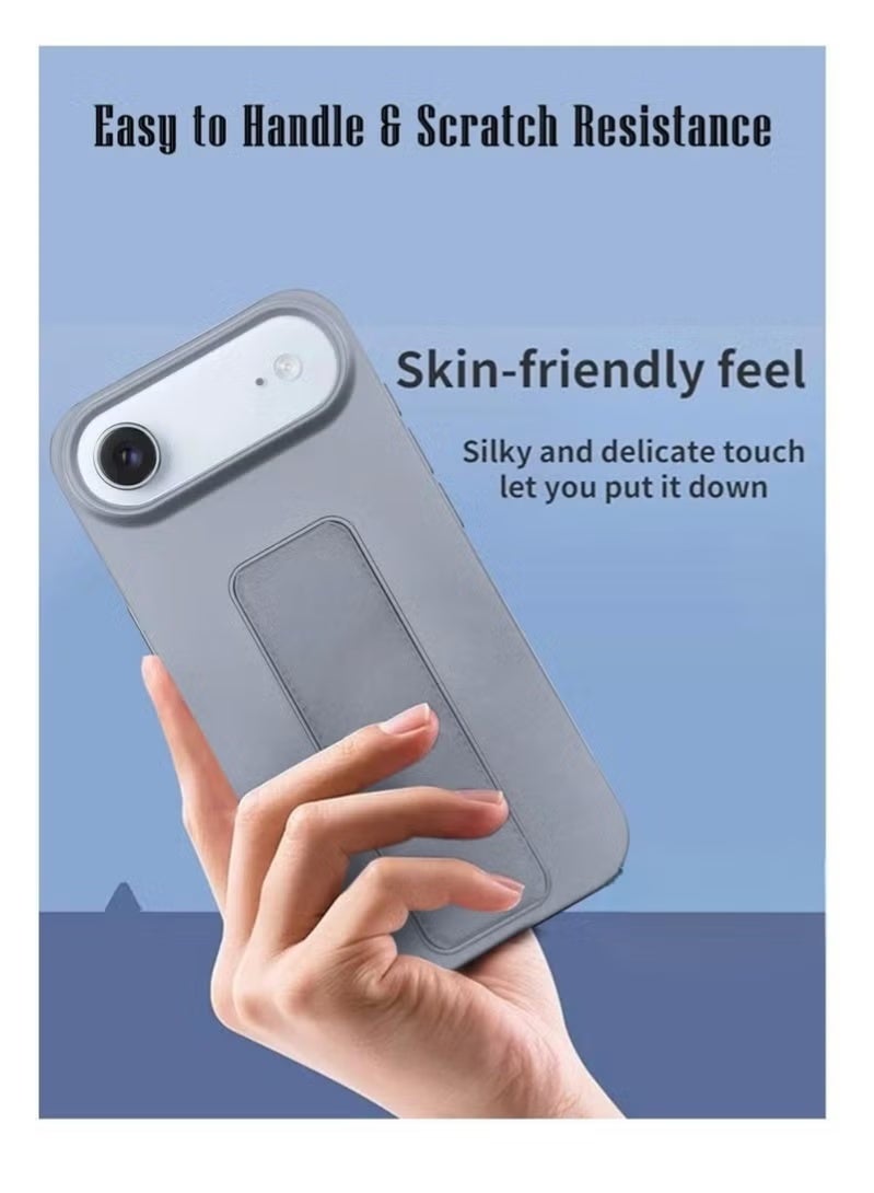 ELTRAZONE Case Cover for Apple iPhone 17 Air with Magnetic Hand Grip – Slim 3-in-1 Protective Phone Case in Elegant Grey – Durable, Shock-Absorbent Cover with Built-In Magnetic Grip for Secure Handling, Adjustable Stand Function & Maximum Drop Protection – Compatible with iPhone 17 Air - Image 4