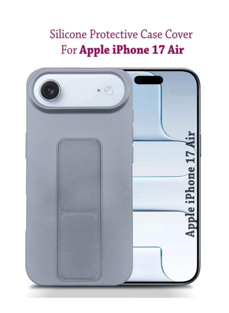 ELTRAZONE Case Cover for Apple iPhone 17 Air with Magnetic Hand Grip – Slim 3-in-1 Protective Phone Case in Elegant Grey – Durable, Shock-Absorbent Cover with Built-In Magnetic Grip for Secure Handling, Adjustable Stand Function & Maximum Drop Protection – Compatible with iPhone 17 Air - Image 1