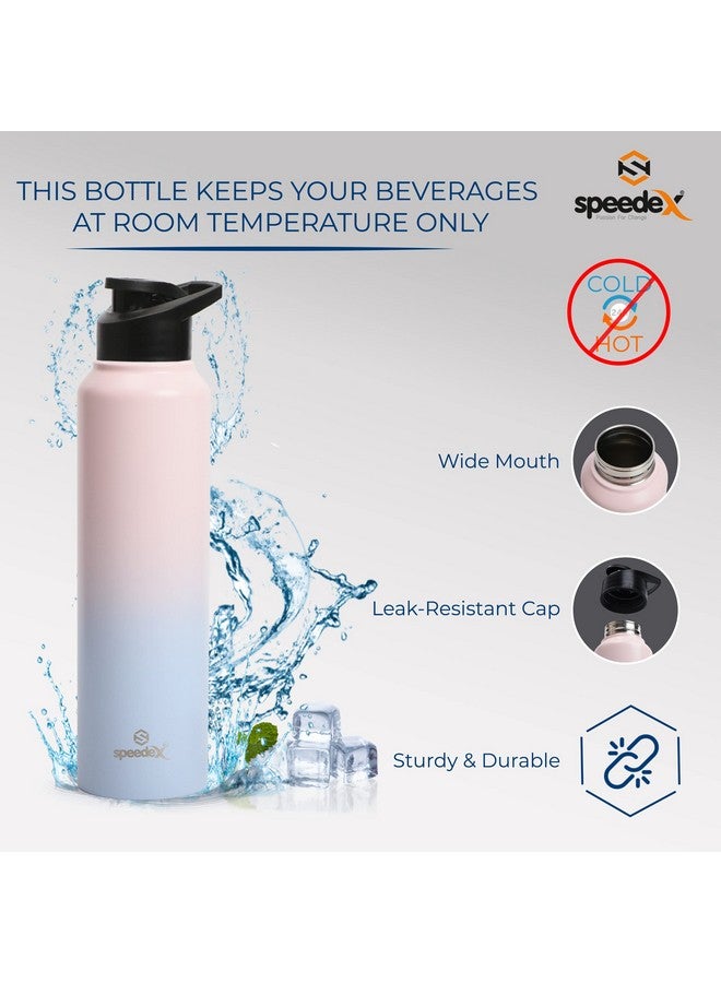 Speedex Stainless Steel Water Bottle 1 Ltr For Kids, Boys, Girls, 1 Litre Bottles for Gym, Sports, Fridge Use, School & Office (Sipper Cap - Set of 1, Pink Blue) - Image 4