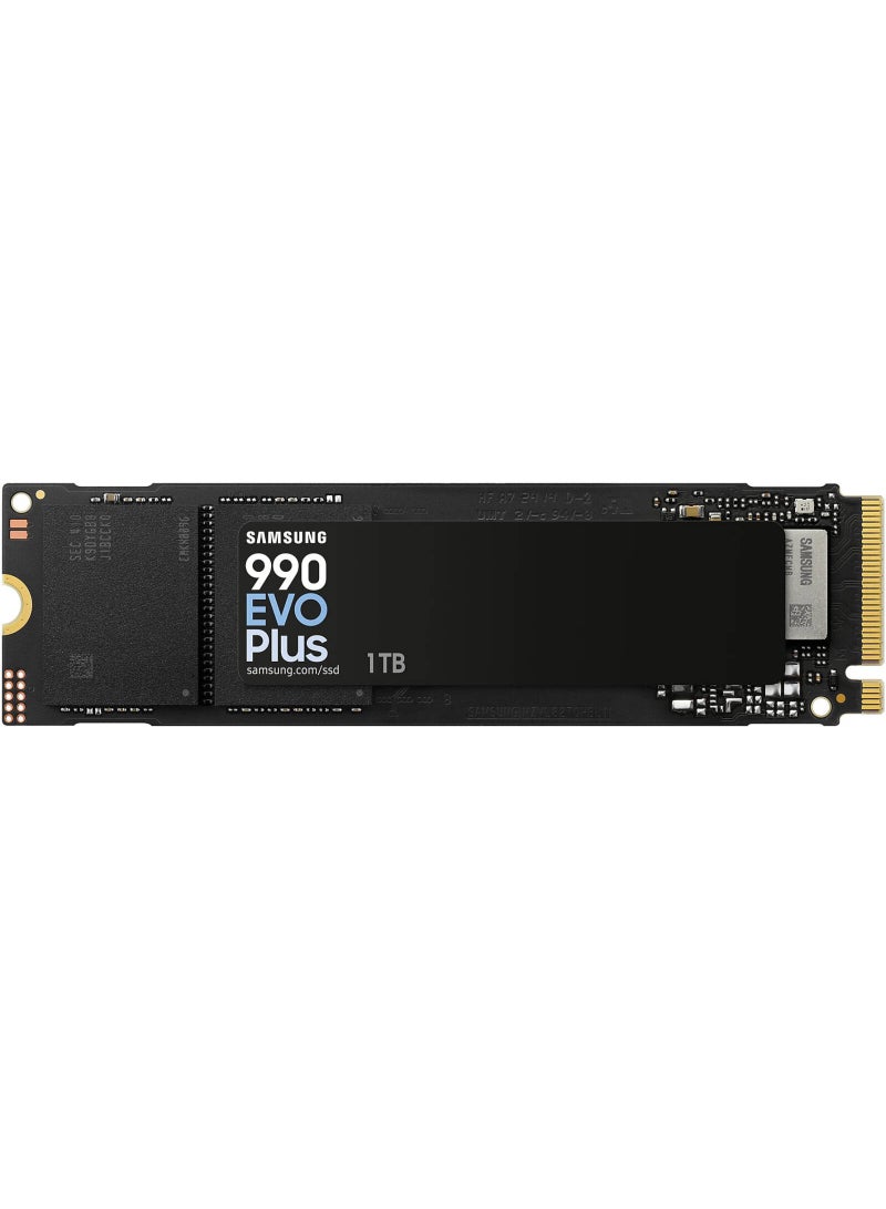 sam 990 EVO Plus Internal SSD, 1TB Capacity, PCIe Gen 4.0 x4 / 5.0 x2 NVMe 2.0 Interface, Up to 7,150 MB/s Read & 6,300 MB/s Write Support, V-NAND TLC | MZ-V9S1T0BW - Image 1