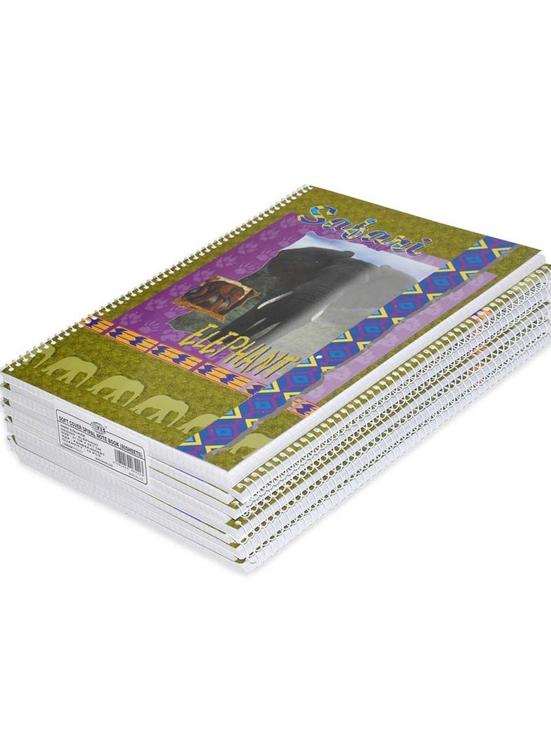 FIS 10-Piece FIS Spiral Notebook Soft Cover A4, 5mm Square, 80-Sheets - FSNB5A480SET - Image 1