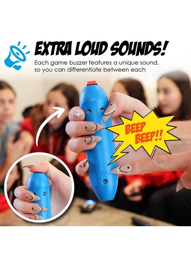 Teacher's Choice Handheld Game Buzzers - Loud Buzzes Unique To Each Joystick- Great For Jeopardy Rounds And Many Trivia And Buzzer Games - 8 Pack - Image 3