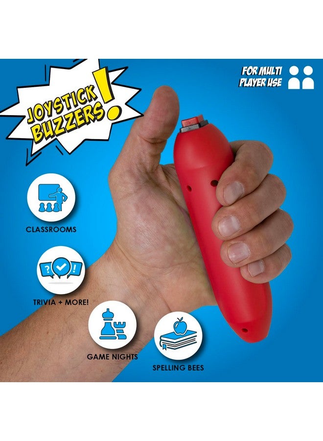 Teacher's Choice Handheld Game Buzzers - Loud Buzzes Unique To Each Joystick- Great For Jeopardy Rounds And Many Trivia And Buzzer Games - 8 Pack - Image 2