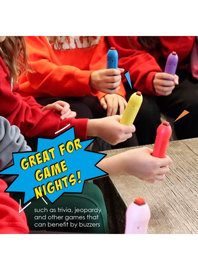 Teacher's Choice Handheld Game Buzzers - Loud Buzzes Unique To Each Joystick- Great For Jeopardy Rounds And Many Trivia And Buzzer Games - 8 Pack - Image 4