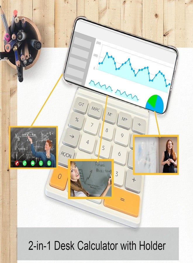 آلات حاسبة مكتبية، آلة حاسبة مكتبية من بنكايم، آلة حاسبة بأزرار كبيرة وشاشة عرض كبيرة مكونة من 12 رقمًا للاستخدام المكتبي والمنزلي والتجاري - Image 3
