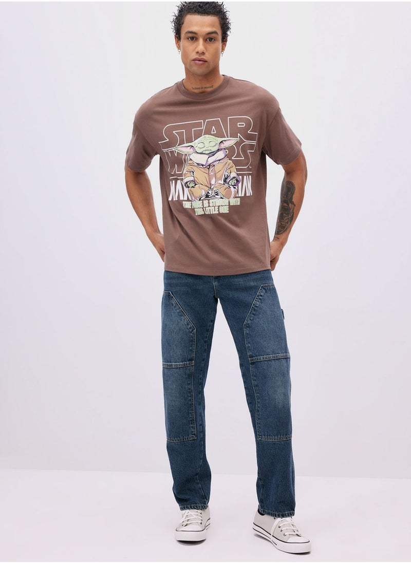 DeFacto - Oversize Fit Star Wars Licensed Crew Neck Printed - Image 1