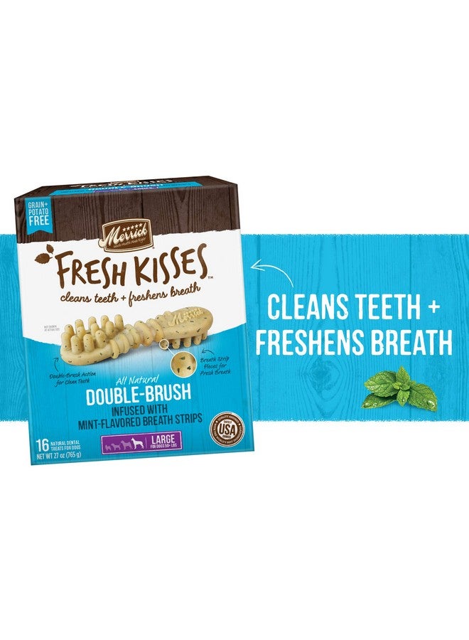 ميريك علكات أسنان طبيعية من ميريك فريش كيسز، على شكل فرشاة أسنان، غنية بالنعناع الطبيعي، للكلاب الكبيرة - عبوة من 7 قطع - Image 2