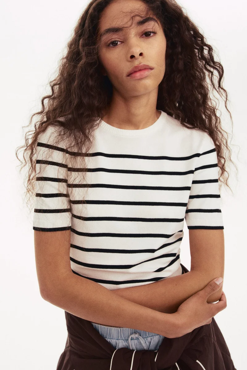 H&M Fine-knit T-shirt