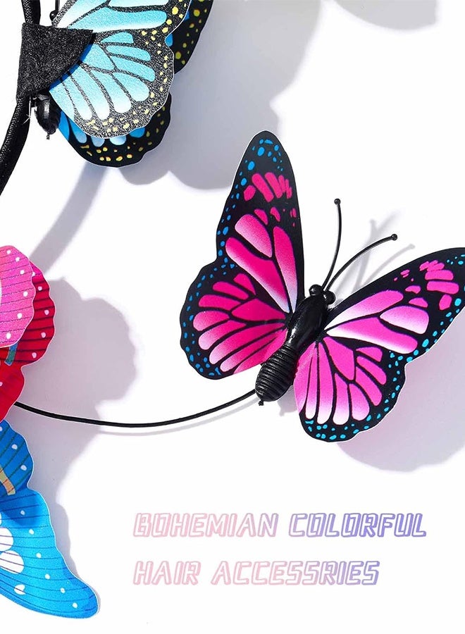 Organizer Butterfly Headband Fascinators for Women, Crazy Hair Day Accessories for Girls, Fascinators Hats for Women, Random Colorful Butterfly Crown for Tea Party, Wedding, Halloween Costume - Image 3