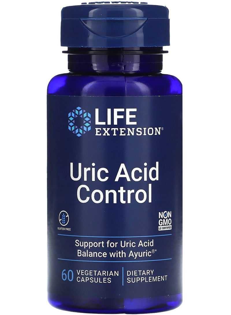 التحكم في حمض البوليك، 60 كبسولة نباتية