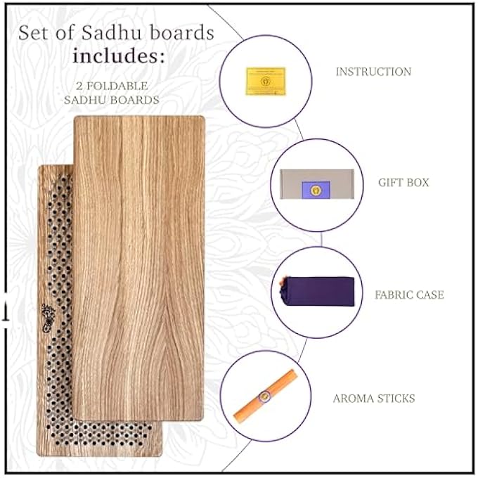 rayihni Board 32Cm For Yoga With Galvanized Nails, Solid Oak Wood Sadhu Board, Yoga Gift, Acupuncture Nail Board, Standing On Nails, Step 10 Mm, Rectangle Shape - Image 5