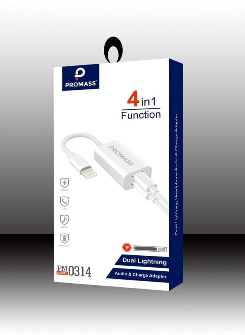 PROMASS iPhone charger and headphone adapter