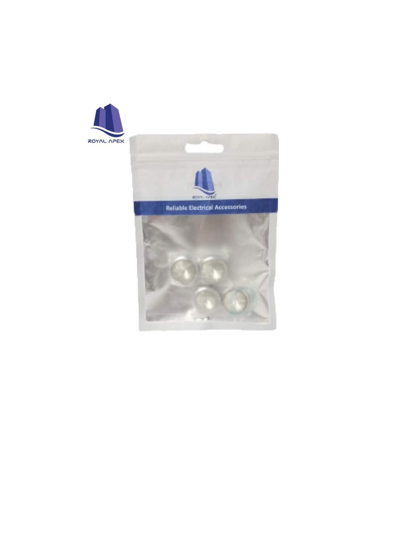 Chrome Plated Mirror Button, Round Crystal Mirror Cap Etc. 4 Pcs (25mm) - Image 3