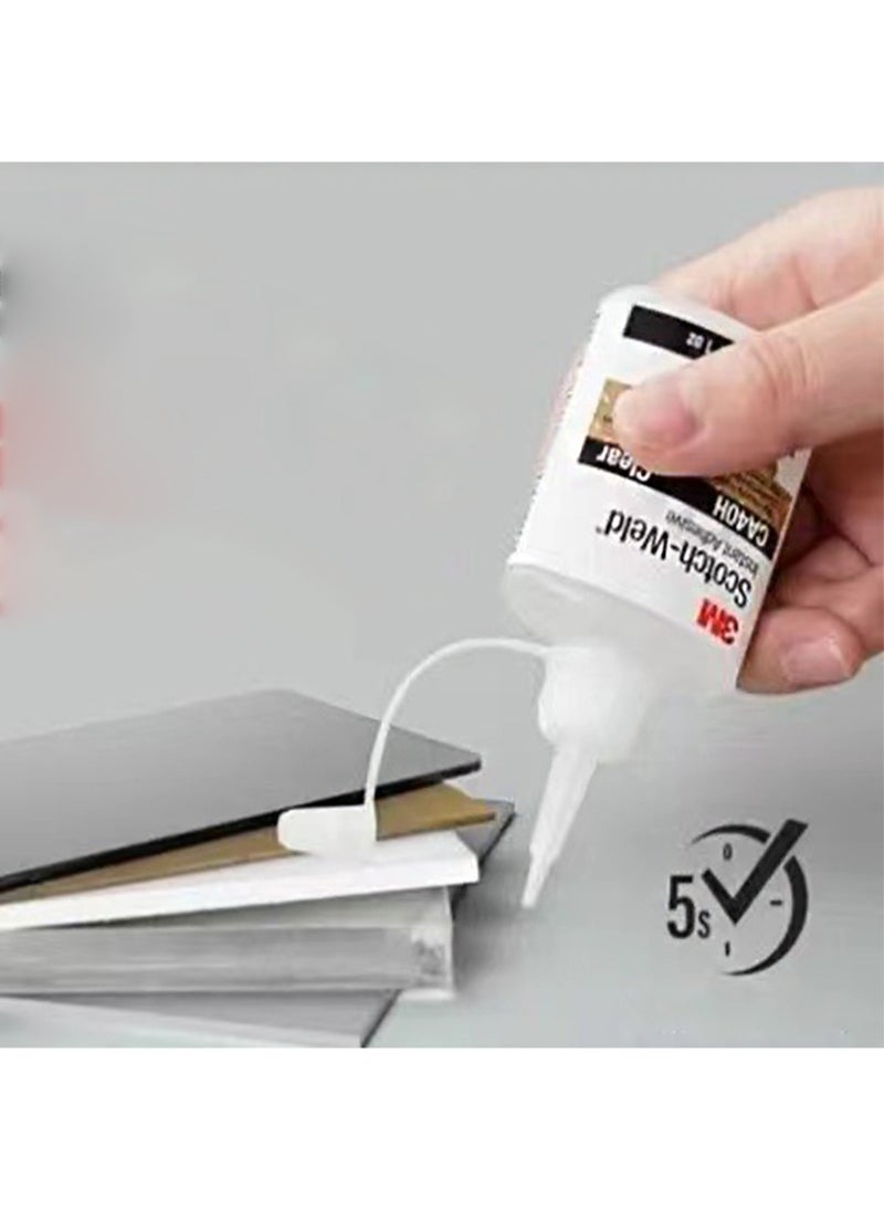 3M - Scotch-Weld Plastic & Rubber Instant Adhesive Clear, Low Viscosity, Fast Handling Time and Cure (28.3g) Bottle - Image 1