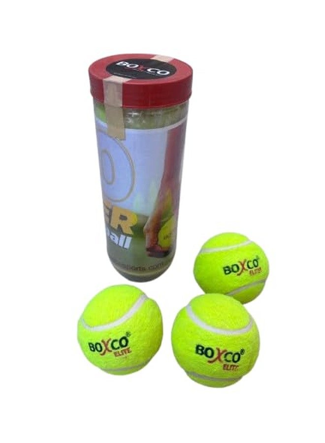 BOXCO Elite Cricket Bat Wooden with 3 Tennis Cricket Balls, Age Upto 9 - Image 3
