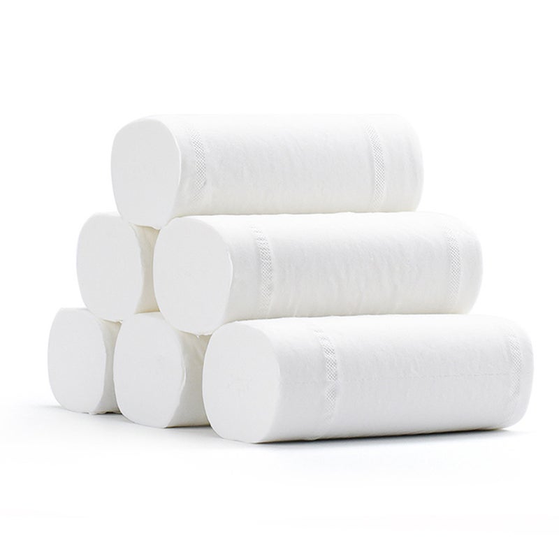 10pcs Thickened Toilet Paper Napkin Paper Household Roll Paper Wood Pulp Tissue Paper for Home - Image 2