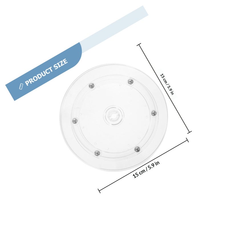 2Pcs Turntable Display Turntable 360 Degree Rotation Turntable Transparent Display Stand - Image 2