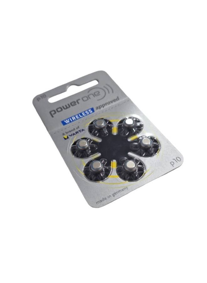 PowerOne 1.45V Hearing aid batteries, Pack of 6 pieces, P10 - Image 2