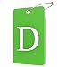 Gostwo 2 Pack Luggage Tags for Suitcases 26 Initial Letter Travel Luggage Baggage Identification Labels ID Tag Fully Bendable Tags with Stainless Steel Loop Green Letter D - Image 2