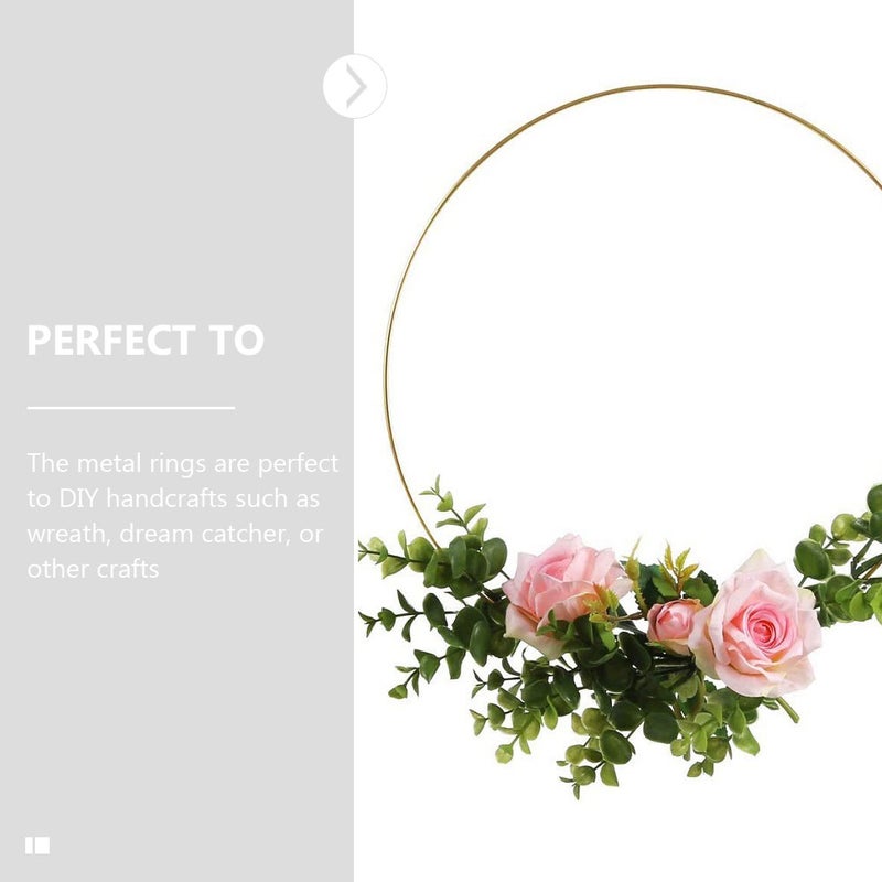 5pcs الماسك الأطواق الزهور الحلقات المعدنية macrame الحرف الأطواق الزهور ديي لوازم ديي - Image 5