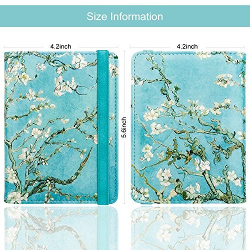 WALNEW Passport Holder for Travel, RFID Passport Cover Wallet for Women Men, PU Leather Passport Book Card Holder Case with Pen, Travelling Essentials for Flying - Image 3