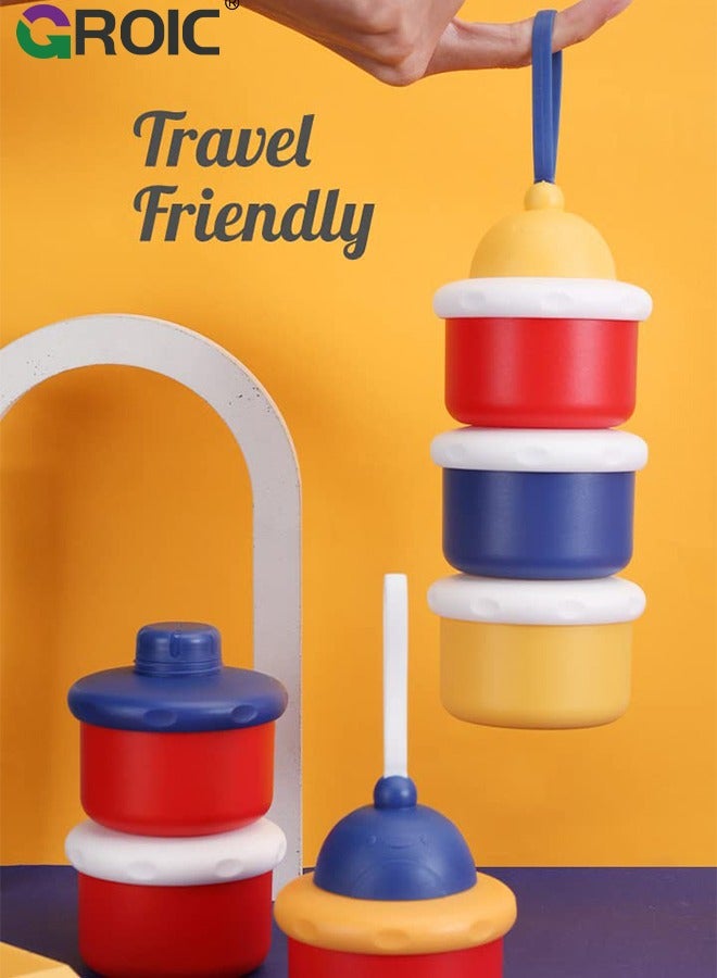 GROIC 3 Layers Baby Formula Dispensers,Stackable Portable Baby Formula Storage Container,Infant Milk Powder Box,Food Snacks Storage Box - Image 5