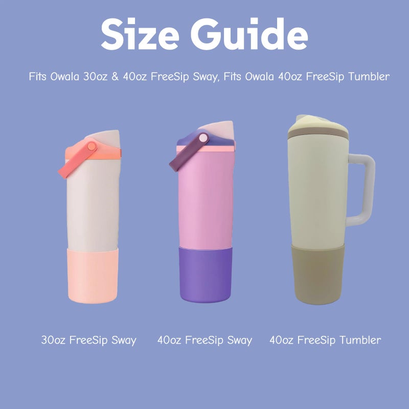 KPWIN Boot for Owala 40oz FreeSip Sway, Silicone Higher Boot for Owala FreeSip Sway 30oz, Anti-Slip Protective Sleeve Bottom Bumper Protector for Freesip Sway Tumbler and Bottle (Purple) - Image 4