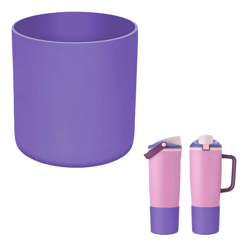 KPWIN Boot for Owala 40oz FreeSip Sway, Silicone Higher Boot for Owala FreeSip Sway 30oz, Anti-Slip Protective Sleeve Bottom Bumper Protector for Freesip Sway Tumbler and Bottle (Purple) - Image 1