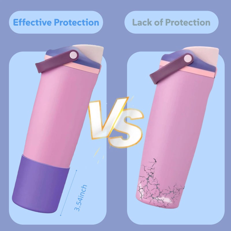 KPWIN Boot for Owala 40oz FreeSip Sway, Silicone Higher Boot for Owala FreeSip Sway 30oz, Anti-Slip Protective Sleeve Bottom Bumper Protector for Freesip Sway Tumbler and Bottle (Purple) - Image 5