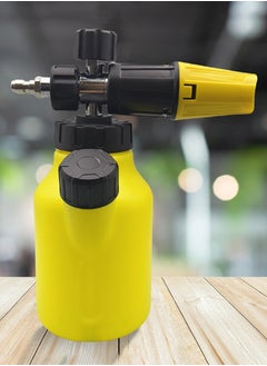 لينند رغوة زجاجة بندقية مضخة رغوة زجاجة 1000ml عقد اليد بخاخ رغوة ارتفاع ضغط آلة التنظيف المنزلية التبعي ، 15cmx29cm ، الأصفر  - Image 1