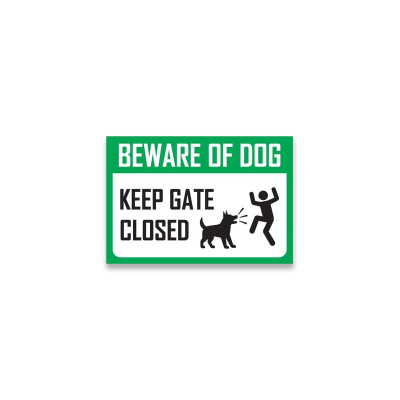 Zackzik Beware of Dog Sign Board for Gate, Fence, Wall – Caution Message for Intruders and Guests, Suitable for Outdoor Use (GREEN) - Image 1