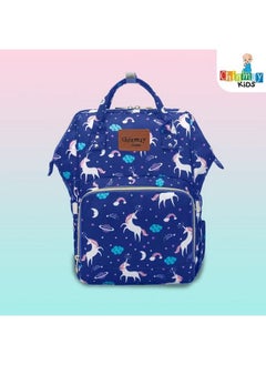 Chinmay Kids Diaper Bag Nursing Maternity Backpack Waterproof Multifunctional Travel Bag Large Size (20 X 18 X 40 Cms)(Blue) (Royal Blue Unicorn)  - Image 3