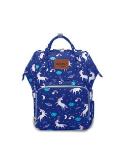 Chinmay Kids Diaper Bag Nursing Maternity Backpack Waterproof Multifunctional Travel Bag Large Size (20 X 18 X 40 Cms)(Blue) (Royal Blue Unicorn)  - Image 2