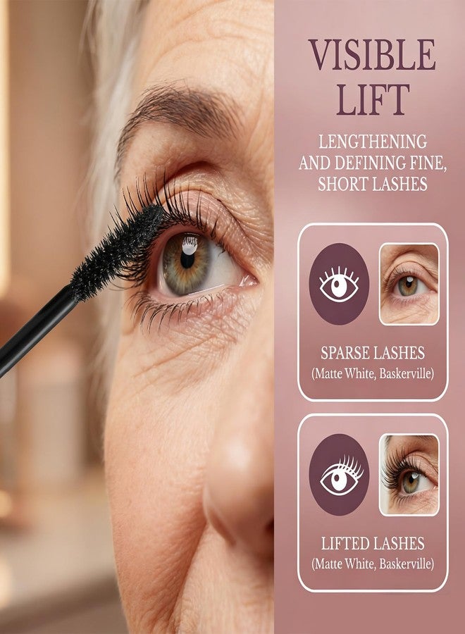 Loobexery Volume Mascara for Older Women 60 Plus, 2026 New Mascara Volumizing and Lengthening Tubing Mascara for Mature Women with Thinning Lashes, Non Clumping Waterproof & Long-Wearing (Black) - Image 4