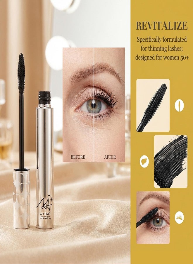 Loobexery Volume Mascara for Older Women 60 Plus, 2026 New Mascara Volumizing and Lengthening Tubing Mascara for Mature Women with Thinning Lashes, Non Clumping Waterproof & Long-Wearing (Black) - Image 2